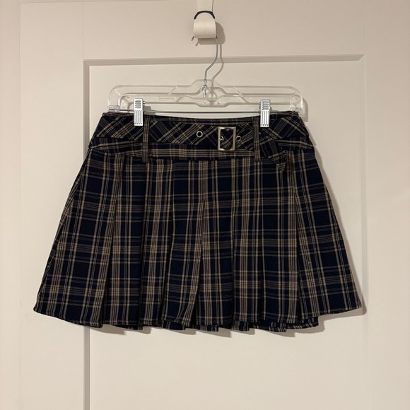 Social Collision Dresses & Skirts - Plaid Pleated Mini Skirt - preppy goth y2k grunge punk clueless dark academia